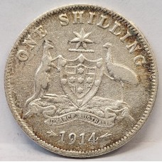 AUSTRALIA 1914 . ONE 1 SHILLING . FULL ADVANCE AUSTRALIA